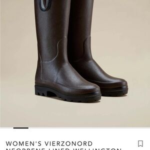 Vierzonord Women's Neoprene Lined Wellington Boots - Brown